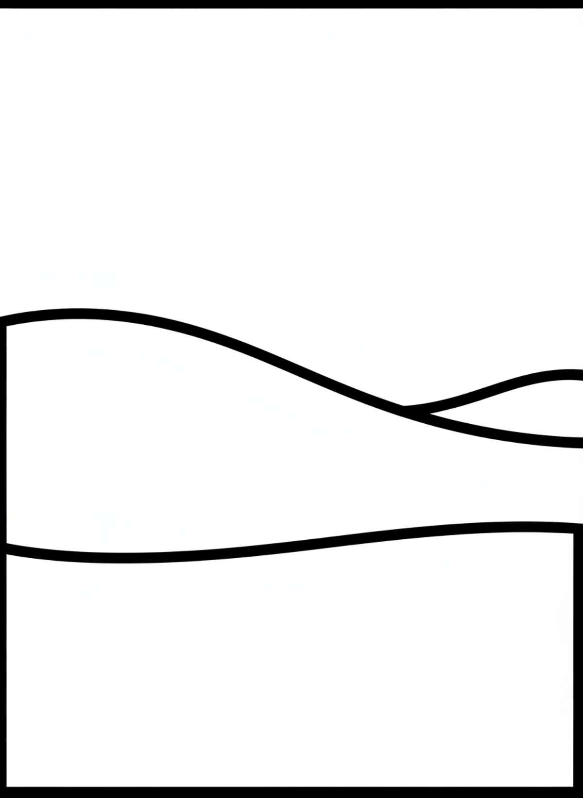 Gentle Snowy Rolling Hill Coloring Page