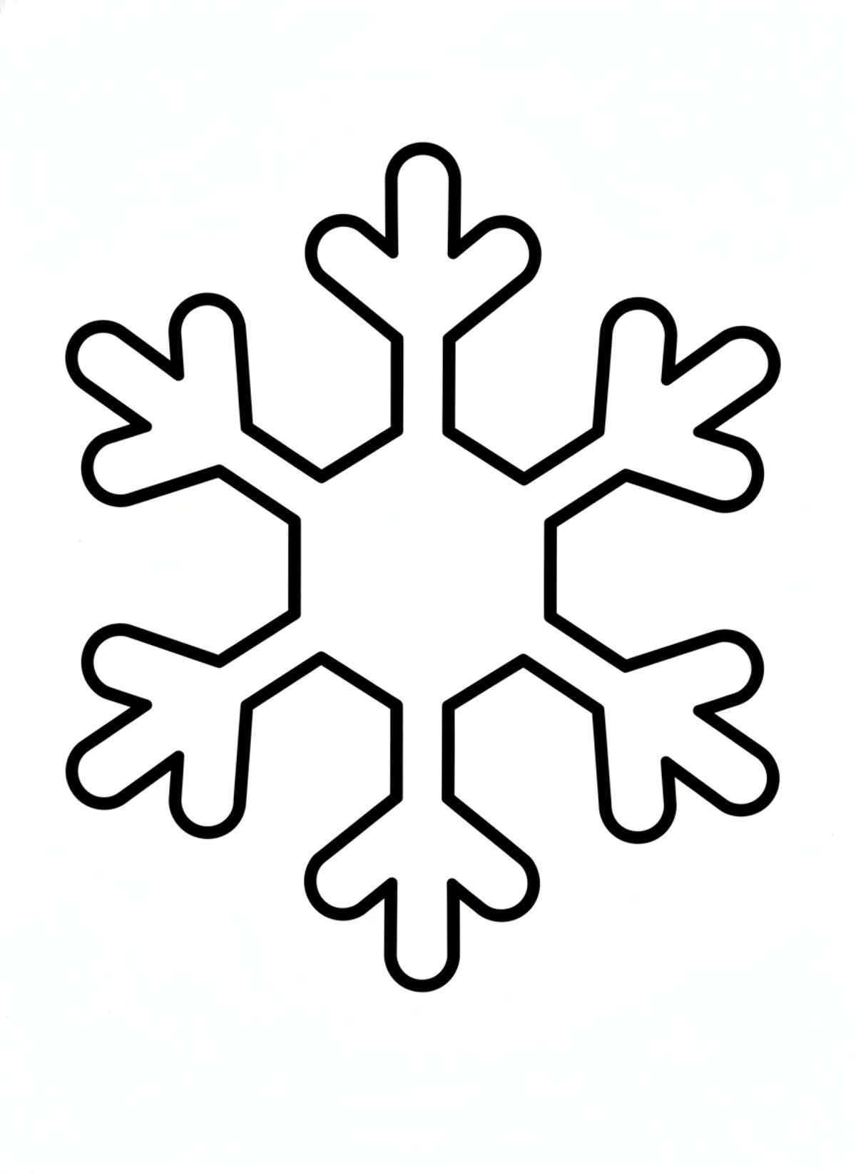 Giant Falling Snowflake Coloring Page