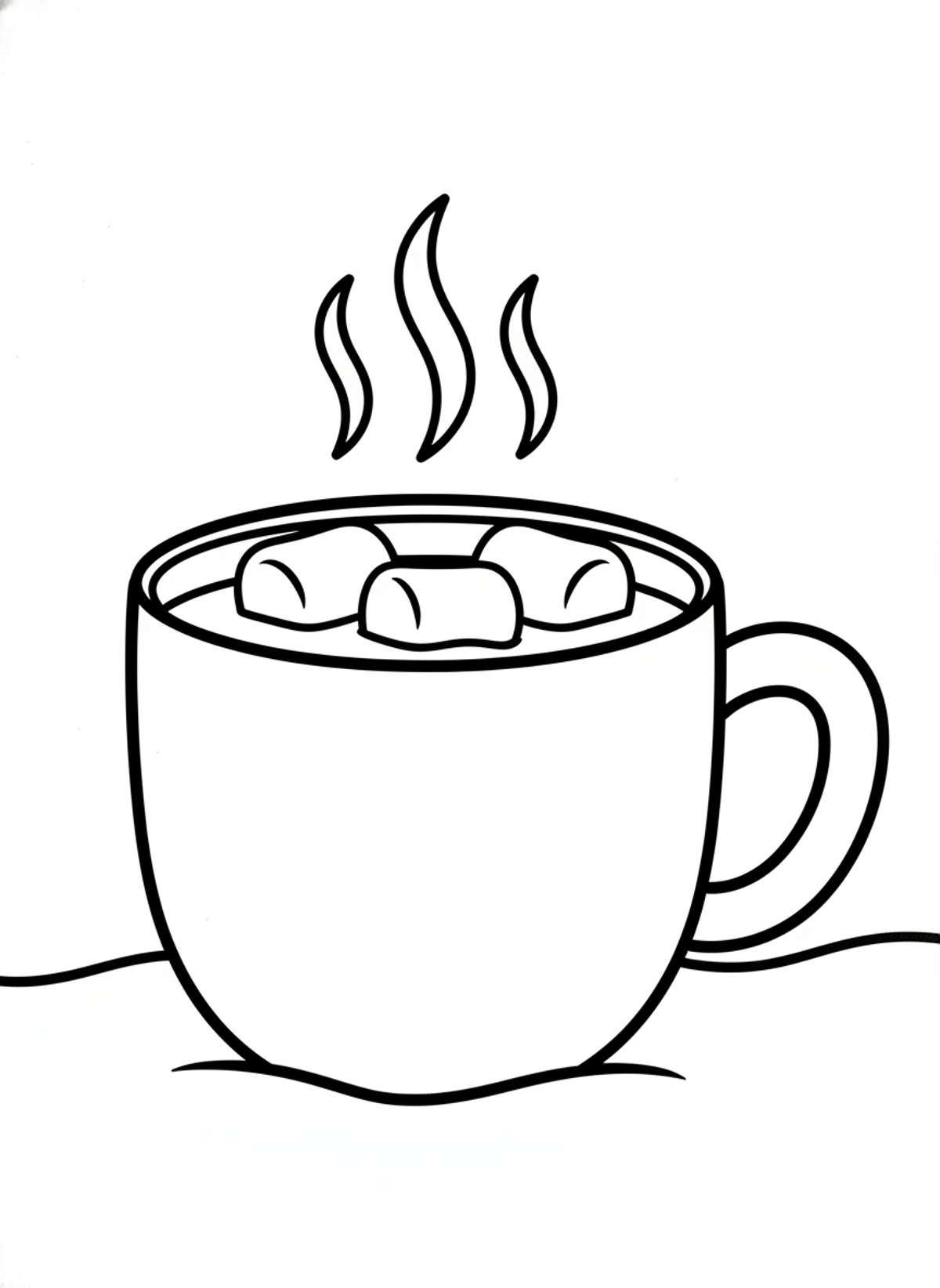 Giant Hot Chocolate Mug Coloring Page